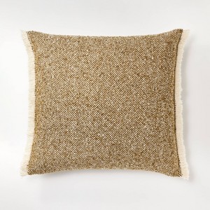 Herringbone with Frayed Edges Throw Pillow - Threshold™ designed with Studio McGee - 1 of 4