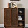 BEAFUP Mid Century Modern Rattan Sideboard Cabinet, Buffet Cabinet for Kitchen, Adjustable Shelf & Solid Wood Feet & Rattan Cabinet Doors - 4 of 4