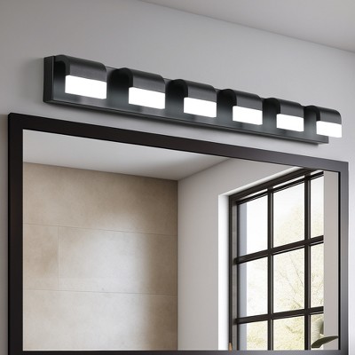 DOMETOUR Modern Bathroom Vanity Lighting 6-Light LED Vanity Lights Over Mirror Bath Wall Lighting