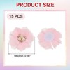 Unique Bargains Rhinestone Pearl Chiffon Flower for DIY Craft Wedding Party 15 Pcs - 2 of 4