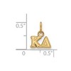 Black Bow Jewelry 14k Yellow Gold Plated Sterling Silver Kappa Delta Greek Life Extra Small Pendant - 2 of 3