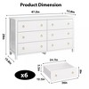 Acekool Drawer Dresser for Bedroom, Modern Wooden Chest with Wide Storage Drawers – White - 2 of 4