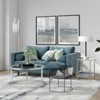 20 Inches Satin Nickel Metal/Glass Side Table - Henn&Hart - 4 of 4