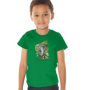 Toddler Boys' Harry Potter Slytherin Floral Snake Mascot T-Shirt - 1 of 4