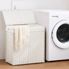 Rattan Design 110L Laundry Hamper with Double - section Liner and Large Capacity, Lid - included, Household Clothes Storage Essential - 3 of 4