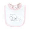 Touched by Nature Infant Girl Organic Cotton Bibs, Pink Peanut, One Size - 3 of 4