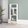 42.51" Essex 5 Shelf Bookcase White/Zebra - Manhattan Comfort: Mid-Century Modern, Open Display - 2 of 4