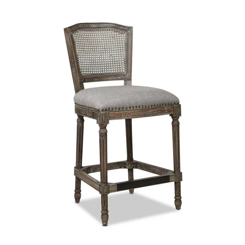 Jennifer Taylor Home Triomphe Rattan Wicker High Back Armless Counter Bar Stool, 2 of 7