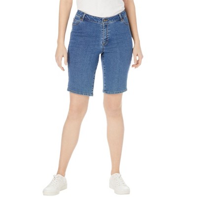 Jessica London Women's Plus Size True Fit Stretch Denim Bermuda Short