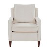 Okak Velve Accent Chair with Comfy Upholstery Removable cushion and Solid Wood Legs Elegant Reading Armchair for Living Room Waiting Room, Light Blue - 3 of 4