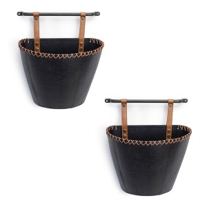 Iron Metal Wall Pocket (Set of 2) - 1 of 4