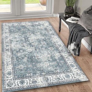 GDFStudio Marlowe Traditional Washable Low-Pile Area Rug - 1 of 4