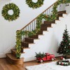 Jojoka Pre-Lit White LED Lights Holiday Christmas 6-Piece Set: Tree, Garland, Wreath, Swags, Christmas Decorations Set of 6 - 3 of 4