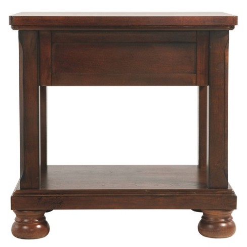 Porter Chairside End Table Rustic Brown Signature Design By