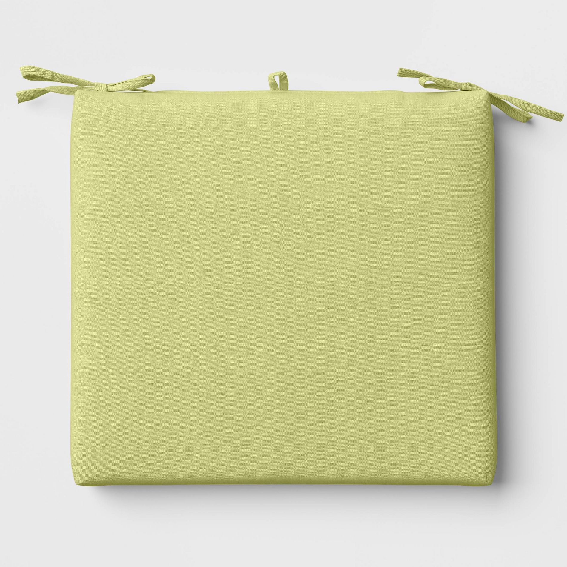 18"x20" Solid Woven Outdoor Chair Seat Cushion Lime Green - Threshold™