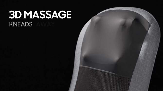 Sharper Image Smartsense Shiatsu Realtouch Chair Pad Massager with Heat - Black, 2 of 9, play video