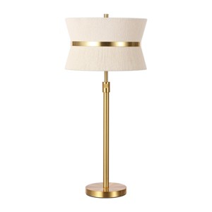 Mika, Table Lamp - 27 Inch Height - TBL4483 - Bleached Natural/Brass - Safavieh - 1 of 4