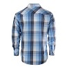 Gioberti Men's Western Plaid Long Sleeve Shirt with Pearl Snap-on - 2 of 2
