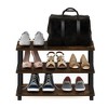 Furinno 3-Tier\4-Tier Shoe Rack Multifunction Tower Shelf Storage Organizer Stand for Bathroom&Living Room&Entryway,Amber Pine/Black - 2 of 4
