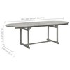 vidaXL Garden Table Grey Solid Acacia wood Medium Extendable - 3 of 4