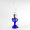 Aladdin Lincoln Drape Oil Lamp, Cobalt Glass Bright Indoor Non-Electric Fuel Lamp with Blue Meadow Shade, 24 inch - 3 of 3
