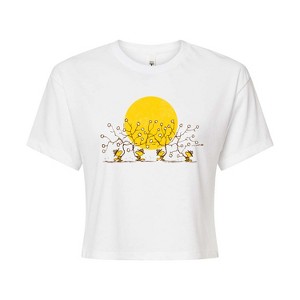 Women's - Peanuts - Woodstock Marshmallows Cropped Graphic T-Shirt - 1 of 4