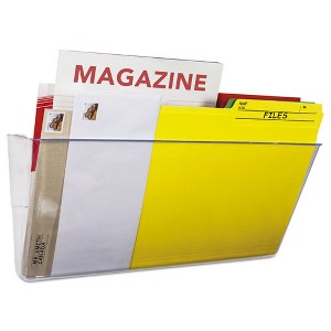 Storex Wall File, Legal Size, 16" x 4" x 7", Clear - 1 of 4