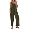 Ekouaer Sleeveless Jumpsuits for Women Casual Summer Scoop Neck Tank Rompers Wide Leg Pants Overall Jumpers with Pockets - 2 of 4