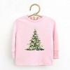 Watercolor Christmas Tree Sparkle - Toddler Long Sleeve Graphic Tee and Youth Long Sleeve Graphic T-Shirt - 2 of 3