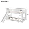 YONWAY Twin Over Twin Low Bunk Bed with Slide and Ladder, Low Bunk Bed for Kids, Girls, Boys, Floor bunk Bed - 4 of 4