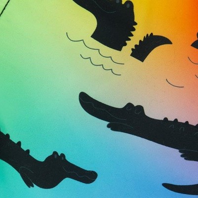 multicolored crocodile