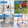 NAYSAYE Exercise Trainer Gymnastics Bar for Kids Adjustable Height for Home Play and Training, Blue, 52.56"*21.85"*5.51" - 4 of 4