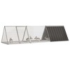 vidaXL Rabbit Cage Anthracite Galvanized Steel Large Rabbit Cage - Anthracite 79.3" x 31.7" x 28" - 3 of 4