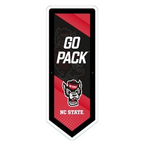 Evergreen Ultra-Thin Glazelight LED Wall Decor, Pennant, North Carolina State University- 9 x 23 Inches Made In USA - 1 of 4