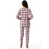 followme Buffalo Plaid 2 Piece Thermal Pajama Set For Women