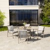 HAPPATIO Patio Outdoor Dining Set, Aluminum Patio Dining Set Includes 1 Outdoor Dining Table with Umbrella Hole and Dining Chairs for Lawn, Porch. - 2 of 4
