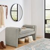 VYNXARIA Bedroom stool, linen fabric stool, large space, 50.39 inches, can be used for bed end, living room, entrance - 2 of 4