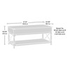 HTUTWOO Adjustable Lift-Top Coffee Table With Hidden Compartment And Storage Shelf Durable Metal Frame and Carbon Oak For Living Room - 3 of 4