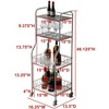 Kings Brand Furniture Lexi 4-Tier Kitchen Rolling Bakers Rack, White - 4 of 4