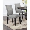 NicBex Modern Set of 2 Dining Chair with Soft Cushion & Nailhead Trim for Kitchen,Dining Room,Gray - 2 of 4