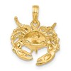 Black Bow Jewelry 14k Yellow Gold Stone Crab Pendant, 16mm - 3 of 4