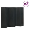 vidaXL Room Divider Freestanding Privacy Screen for Room Separation Steel - Black 94.5" x 70.9" 2 pcs - 2 of 4