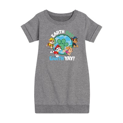 - Paw Patrol - Earth Day Yay Graphic Short Sleeve Fleece Dress