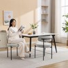 NicBex Modern Boucle Dining Chairs Set of 2, Round Barrel Design with Thick Cushioned & Metal Legs, Plush Kitchen/Living Room Side Chairs - 2 of 4