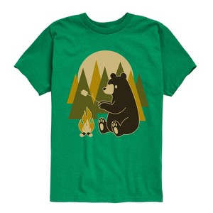 Boys' - Instant Message - Bear Roasting Marshmallows Short Sleeve Graphic T-Shirt - 1 of 4