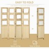 NicBex Room Divider Modern Folding Privacy Screen with Steel Web Design for Home & Office - 4 of 4