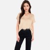 Anna-Kaci Women's V-Neck Knit Top with Short Sleeves and Relaxed Fit - 2 of 4