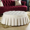 Jennifer Taylor Home Luciana Tufted Cocktail Ottoman with Skirt, Antique White Polyester - 4 of 4