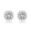 Guili Classy 10mm Halo Square Stud Earrings with Cubic Zirconia – Elegant, Sparkling & Timeless in White, Yellow, Gold, Rose Gold & Green - 3 of 3