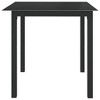 Garden Table Black Aluminum, Glass Compact Durable Garden Table - 3 of 4